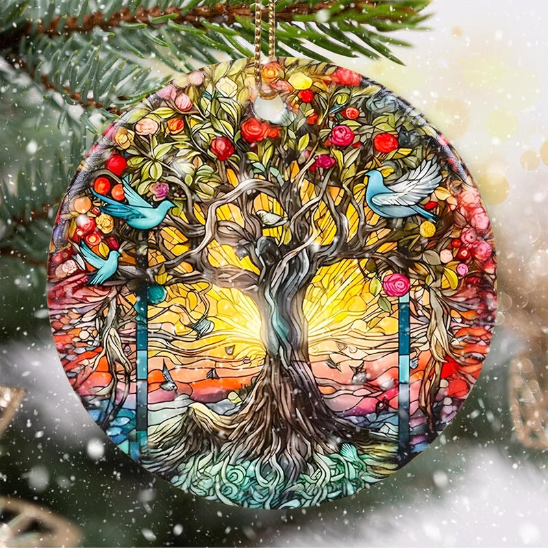 Touber Tree of Life Christmas Ornament, Christmas Ornaments for Tree, Christmas Tree Decor, Holiday Ornament - Image 1